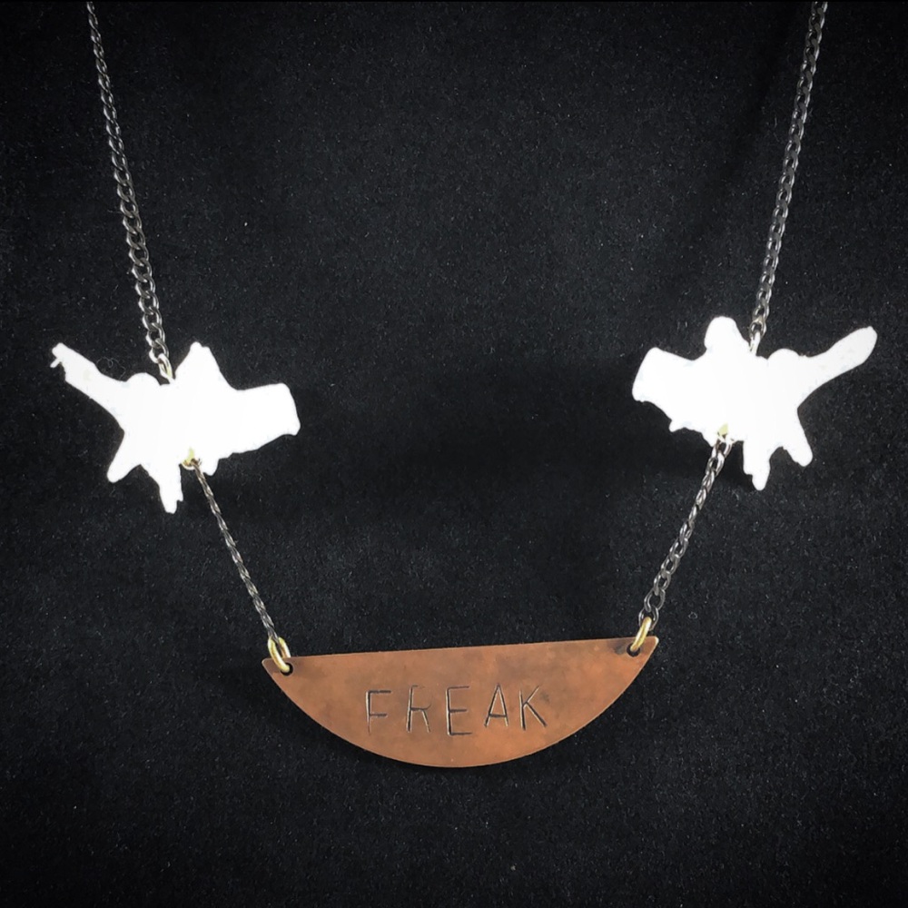 Coyote Vertebrae “FREAK” Oddities Necklace